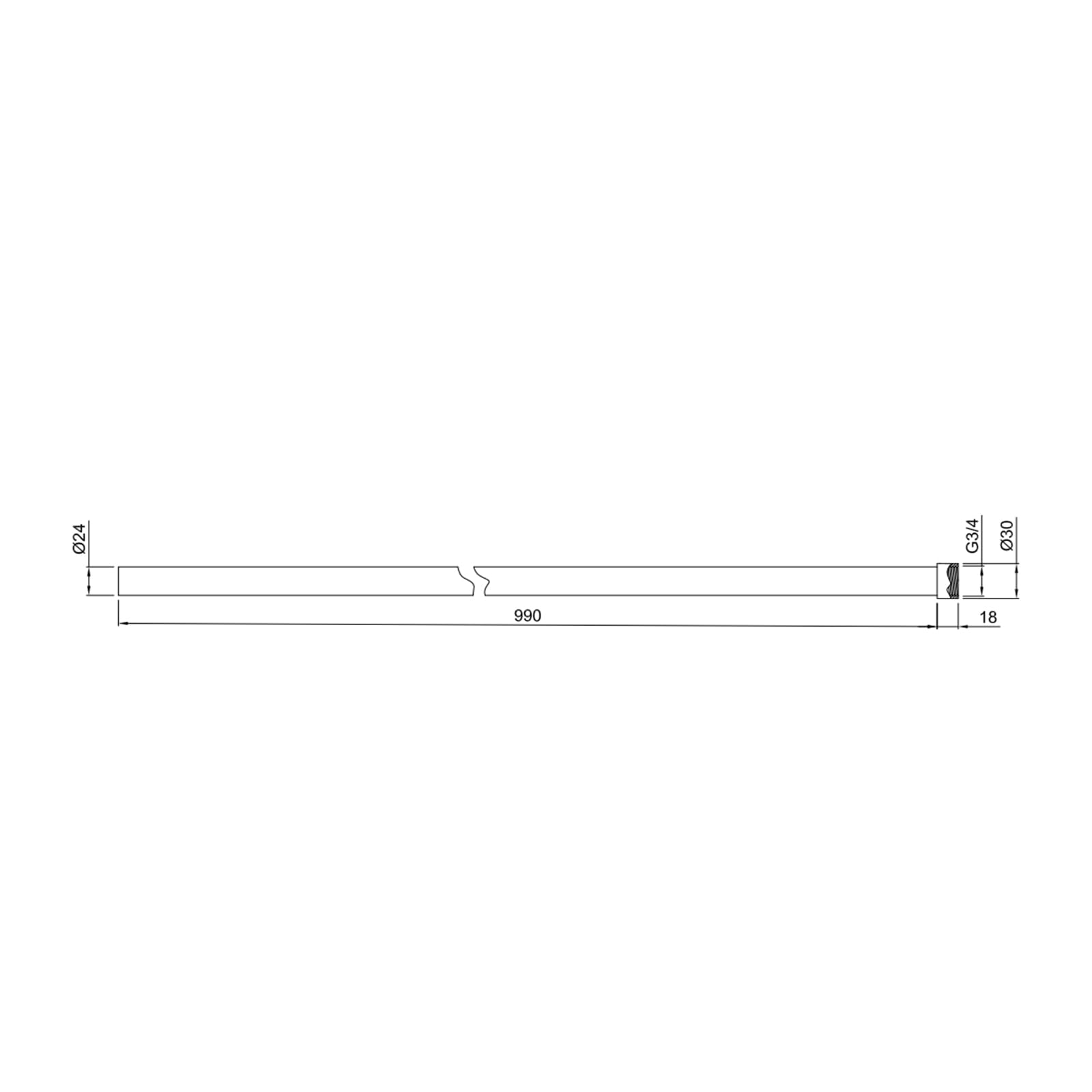 Auralum Barre de Douche Rallongée 100cm pour Colonne de Douche thermostatique B09GJPTXR3