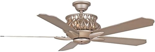 Miniatura 1 de Wind River Fans WR1431IG Estela - Ventilador de techo de 5 aspas con kit de luces en estilo tradicional, 16.5 pulgadas de alto y 52 pulgadas de