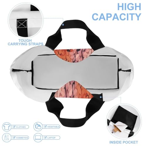 Women's Multi-Functional Shopping Bag，Four Season Tree Printing Messenger Bag Shoulder Bag for Travel, Work, Shopping & Parties with Inner Pocket, Grocery Bag Lightweight & Water-Resistant4