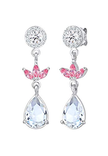 Preisvergleich Produktbild Elli PREMIUM Ohrringe Hänger Blume Swarovski® Kristalle 925 Silber Fiore