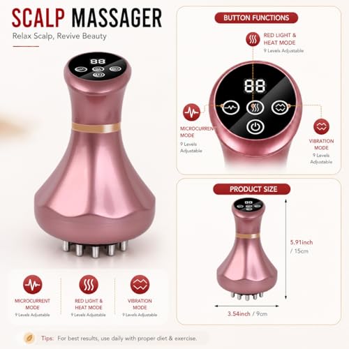 Image of 4-in-1 Lymphatic Drainage Massager - Anti-Cellulite Message Tool with Heating /Vibration /Light Therapy, Full Body Pain Relief & Skin Tightening，Cordless Handheld for Sciatica