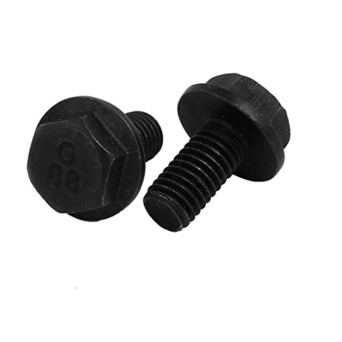 Aexit 7.8mm Male Power Tool Thread Dia Hex Head Fitting Screw Black 2pcs for 5016 Cover Model:34as545qo758