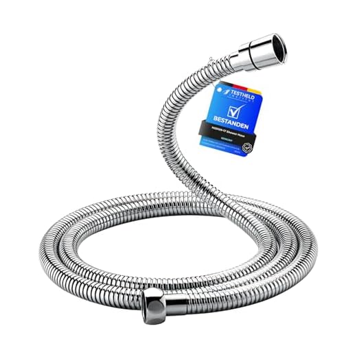 Ibergrif Manguera de Ducha 1,7 m – Flexo Ducha en Acero Inoxidable, Antitorsión y Antigoteo, Conexión Universal G1/2", Repuesto Flexible con Conectores de Latón, Acabado Cromado Plateado