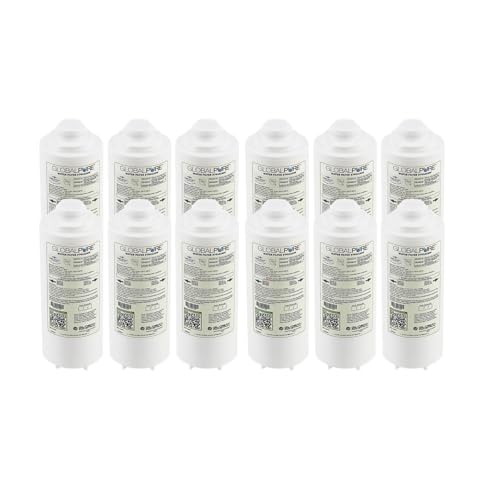 Global Industrial Global Pure Replacement Water Filter PFAS, 3,600 Gallon Capacity, Drinking Fountain and Bottle Fillers Replacement Filter, Cold Water Filter Only, 12/Pack