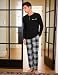 Uniexcosm Schlafanzug Herren Langarm Pyjama Herren Baumwolle T1 XXL