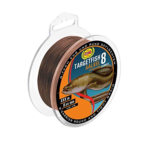 WFT TF8 Aal Brown 160m 0,12mm 9kg - Angelschnur zum Aalangeln, Aalschnur, geflochtene Schnur für Aale WFT TF8 Aal Brown 160m 0,12mm 9kg - Angelschnur zum Aalangeln, Aalschnur, geflochtene Schnur für Aale