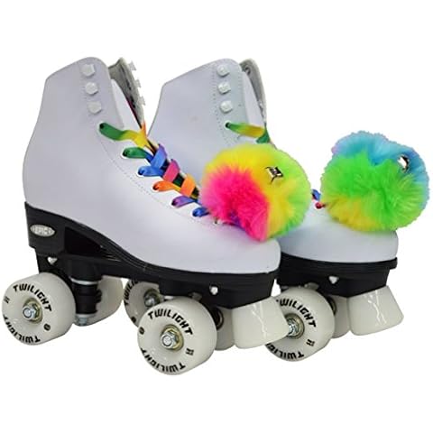 Epic Skates Epic Allure Light-Up Quad Roller Skates, White, Youth 3 Cover