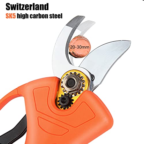 Electric Pruning Shears, Bravolu Professional Power Secateurs Battery Powered, 2 X 2Ah Batteries, Cordless Electric Pruning Shears Equipped With A Brushless Motor-30Mm [1.2 Inch] Cutting Diameter #TOP2