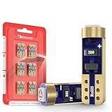 Nakamichi T5 W2W LED Bulb 37 74 2721 for PC74 PC37 Socket, Extremely Bright 12V 2016 SMD Chip Dashboard Instrument Panel Gauge Cluster Control Indicator Interior Light Lamp (Emerald Green, Pack of 12)