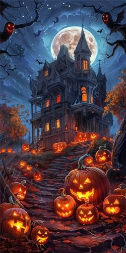 Diamond painting Halloween 80x160cm : kit complet grand format de broderie diamant 5D