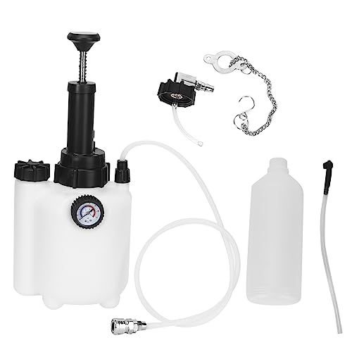Ldafava Vehicle Gear Box Engine Oil Pneumatic Extractor Dispenser Tool Brake Fluid 3L Large Capacity Real Time Pressure Gauge Long Oil Hose Polypropylene Material for Automotive
