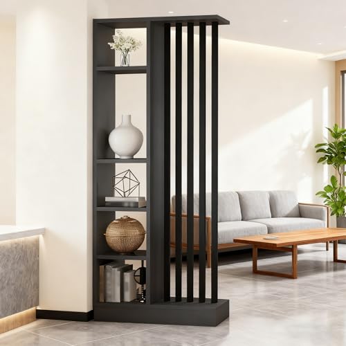 Room Divider with Shelves, Entrance Hall Partition Screen Column Floor