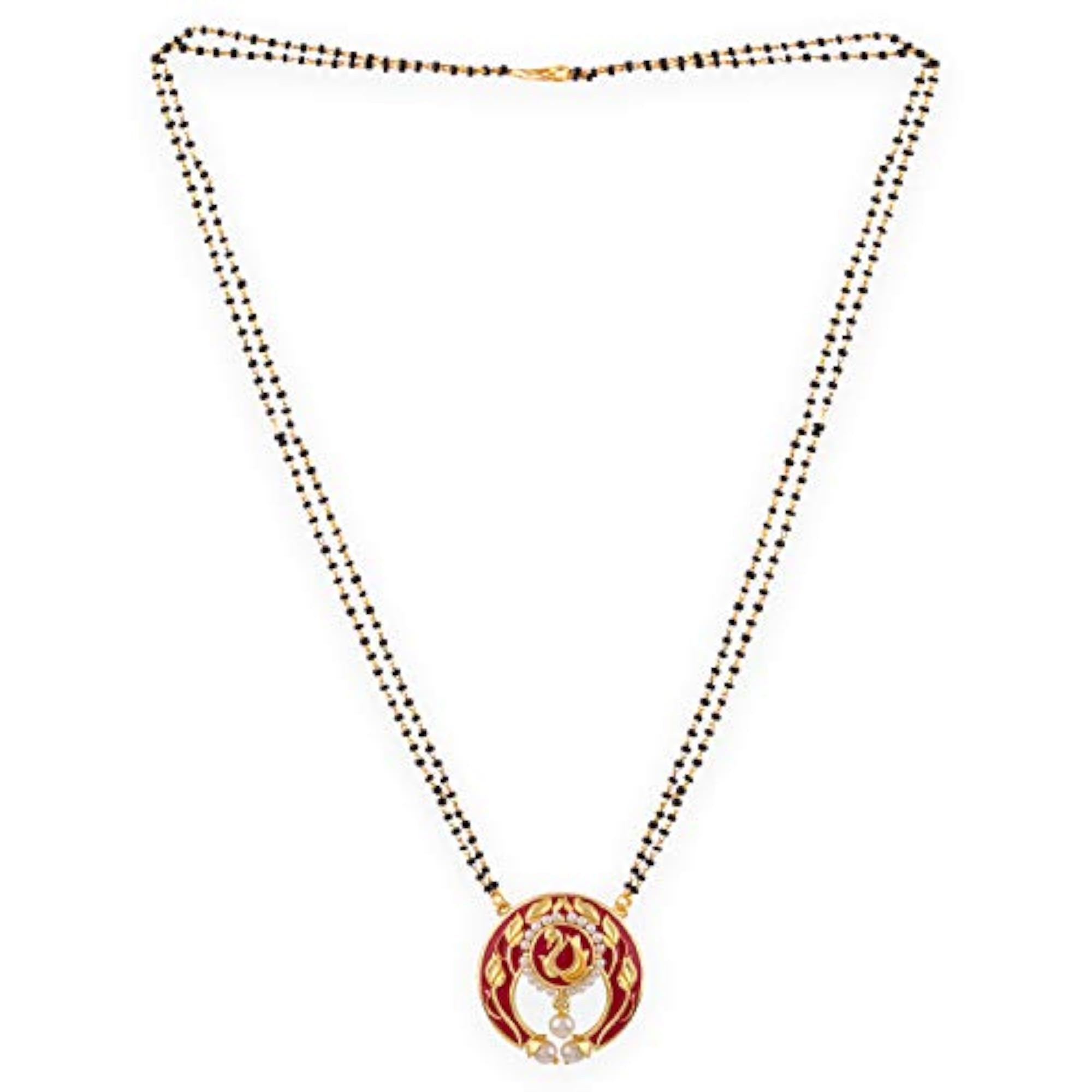 Peacock Motif Pearl Mangalsutra Set