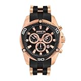 Invicta Men's Bolt 50mm Stainless Steel, Silicone Quartz Watch, Rose Gold (Model: 31316)
