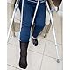 ATC Sockenanzieher Frottee/Nylon mit langen Zugbändern - Anziehhilfe für Strümpfe und Socken - Blau/Weiß