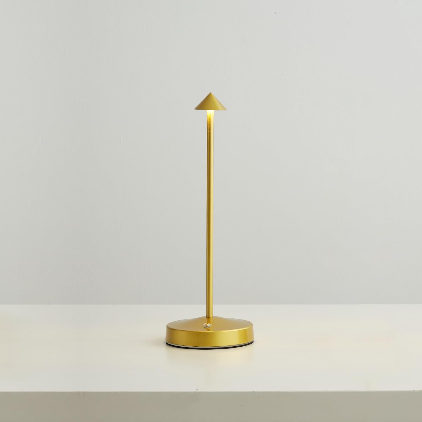 Excefore Cordless Table Lamps, Rechargeable LED, Portable, Minimalist Design, Dimmable, Gold