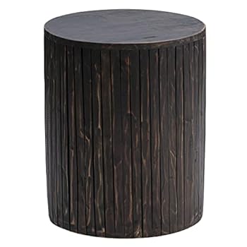 Alternative view of Amazon Aware Indoor and Outdoor Recycled Wood Stool and Plant Stand, 15.35 x 18.9 inches, Cocoa Brown