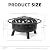Grovelli 38" Round Wood Burning Fire Pit with Mesh Cover, Fire Poker, Star & Moon Cutouts, Metal Outdoor Firepit for Patio, Backyard, Garden, Bonfire, Camping, Christmas, Thanksgiving, Halloween