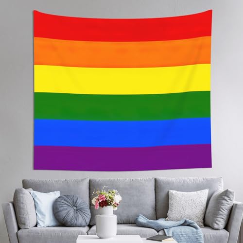 Tapisserie murale arc-en-ciel 152x130 cm pour deco de chambre
