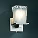 Justice Design Group GLA-8671-26-WHTW-MBLK Veneto Luce Collection Montana 1-Light Wall Sconce
