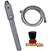 FEBTECH - Propane Forge Single Burner Kit for Blacksmithing Furnace Foundry Jewelry Making, With Steel Braided Hose and Adjustable 0-21 PSI Propane Regulator