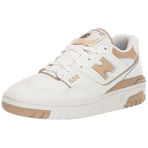 New Balance 550 Sneakers, White/Incense, 6 US Women/4.5 US Men