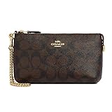 Coach Signature Large Wristlet w Chain