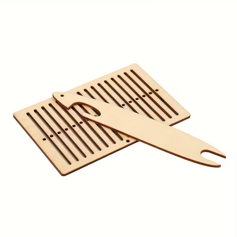 Curious Button Handmade Waistband Fixing Tool for DIY Weaving, Wooden Shuttle Loom Weaving Tool for Belt, Waistband & Sweater Crafting, Portable Handmade Weaving Craft Kit-image-37