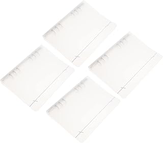 NOLITOY 8 Peças Capa Protetora A5 Transparente Fichário De Caderno Capa De Fichário De Diário 6 Furos Fichário De Caderno Protetores De Bloco De Notas Capa Fichário De Couro Fichário