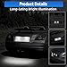 RAGBUSCLE 2x18 LED Tag Light Compatible with Chrysler Crossfire Coupe/Cabrio 2003-2007 White License Plate Light Rear Bumper Number Plate Lamp Assembly, A2038200556, A2038200066, 2pcs