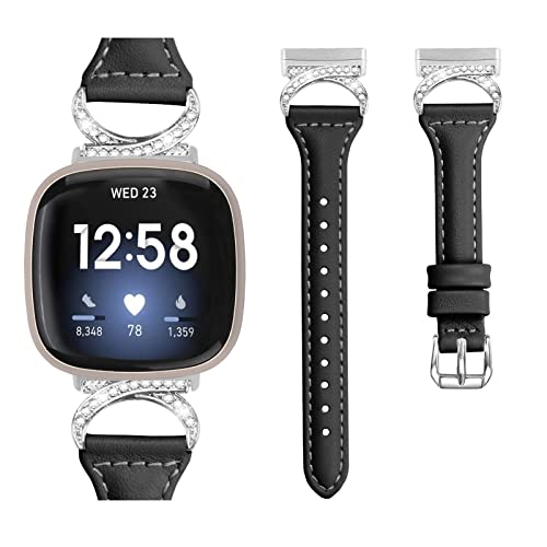 Gimuk Leather Strap Compatible with Fitbit Versa 4/Sense 2 - Image 2