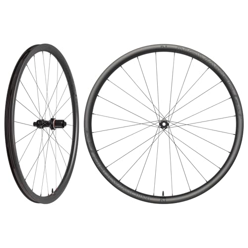 Novatec Jeu de Roues en Carbone pour vélo de Route, 28 mm et 1400 g, sans tubeless, G24 Disc Pro, Shimano HG