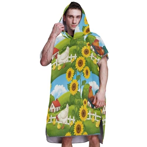Poncho de surf homme grande taille serviette à capuche pour la plage - 8