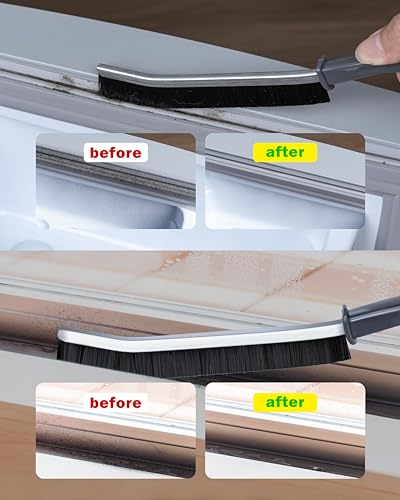 Image of 3 Pcs Hard Bristle Crevice Cleaning Brush,Crevice Cleaning Brushes for Household Use, Multifunctional Corner Gap Cleaning Brush Tool Grout Cleaner Brush for Kitchen Bathroom Window Hard Bristled