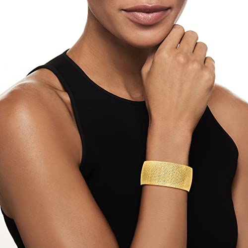 Ross-Simons Italian 18kt Gold Over Sterling Omega Bracelet2