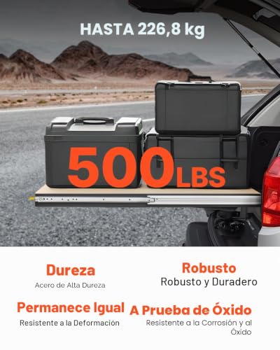 Correderas para cajones VEVOR con bloqueo, extensión completa y 540 mm 3