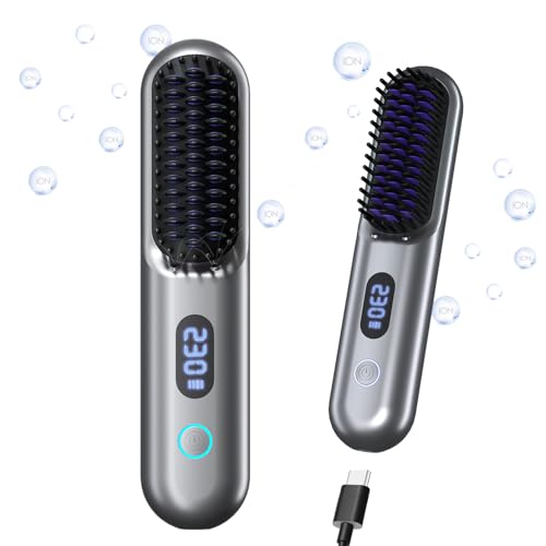 Cordless Hair Straightener Brush 9600mAh
