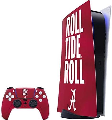 Skinit Decal Gaming Skin Compatible with PS5 Digital Edition Bundle - Officially Licensed University of Alabama Roll Tide Roll Design
