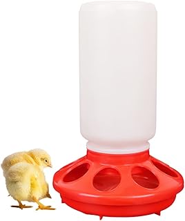 OUYOLAD Chick Feeder, Baby Chicken Feeders, Duck Feeder, Quail Feeder, 1 Liter Baby Chicken Supplies for Baby Chicken Duck Brooder