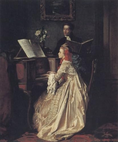 Art tableau la Leçon de musique Jean Carolus idéal pour la décoration de salon