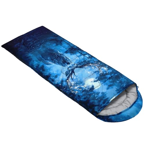 Image of QOOMO Camping Sleeping Bags,3 Season Warm & Cool Weather,Lightweight,Waterproof Sleeping Bags for Adults & Kids,Traveling,and Outdoors,Camping Gear Equipment