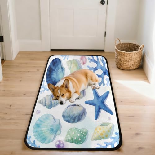 Tapis de sol aquarelle océan d'une douceur exceptionnelle 183cm - 8