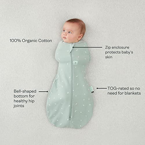 Image of ergoPouch Cocoon Swaddle Sack 0.2 TOG - Baby Sleep Sack, Gentle Snug Fit Helps Calm Startle Reflex, Ideal for Arms In /Out Sleeping, Soft Breathable Fabric for Better Sleep (3-6 Months, Sage)
