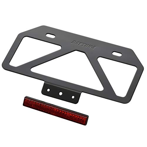 デイトナ バイク用 ナンバープレートホルダー 125cc以下 原付用 ブラック 軽量型 スタビライザー リフレクター付き 99660