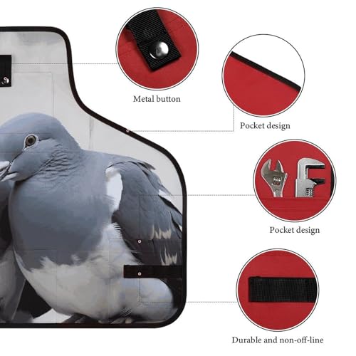 Delantal de trabajo unisex con bolsillos ajustable miniatura 3