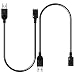 AFUNTA 2 Pack USB 2.0 Micro 5 Pin Female to Standard USB Male Extension Cable for Data Transfer -5 inch