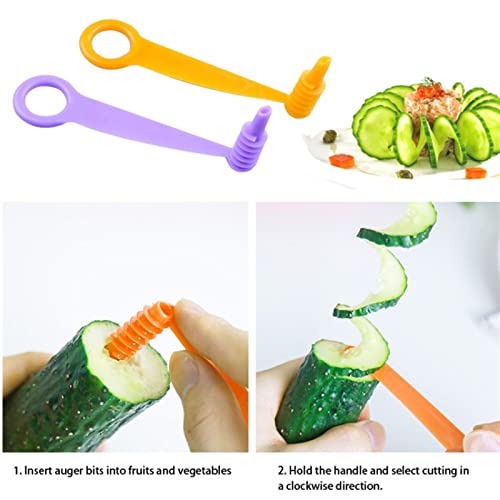 Mandolina manual para cortar verduras en espiral miniatura 3