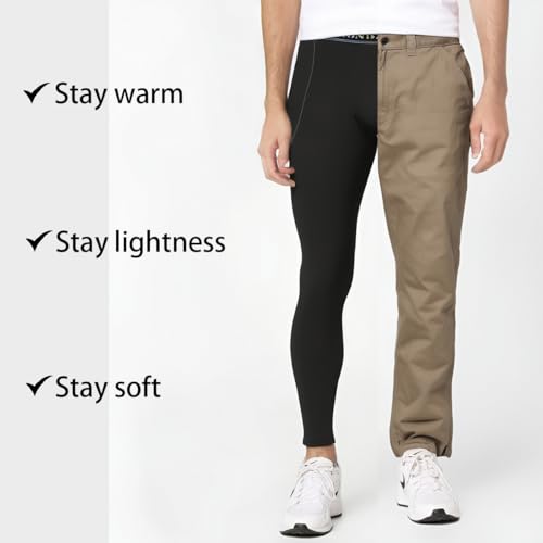 Mens Leggings,Long Johns，Low Rise and Thin Style Thermal Pants for Men,Mens Lightweight Baselayer Leggings3