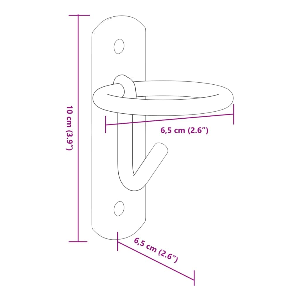 Eimerhaken 3er Set Wandmontage Silbern Verzinkter Stahl langlebig robust vielseitig für Pferdefutter Wasser Futterzusatz, Stall, Reitsport, Tierpflege, Befestigung, Tierhaltung