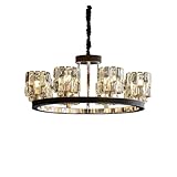 This unique style chandelier light features crystal tube is shiny, crystal home decor.